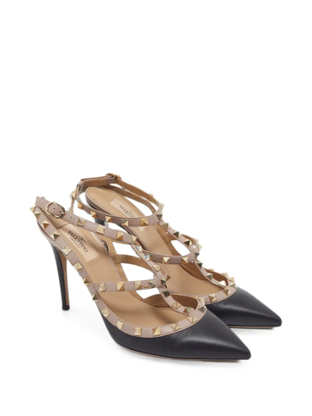 Valentino Garavani Pre-Owned Rockstud caged pumps - Toni neutri
