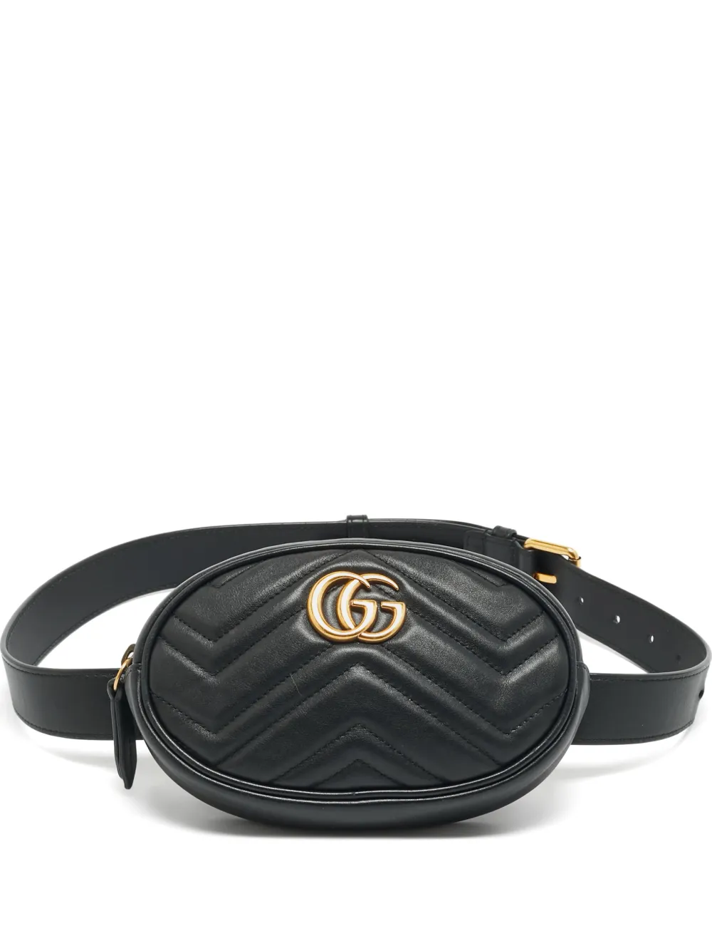 Gucci Pre-Owned GG Marmont matelassé belt bag - Nero
