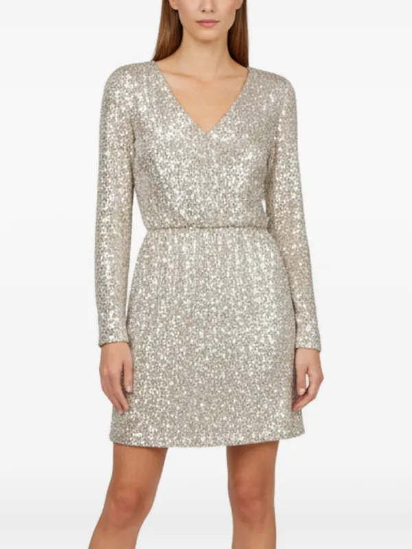 ermanno scervino sequin dress $5230 Ermanno Scervino Women's Pink One Shoulder Sequin Mini Dress Size 42