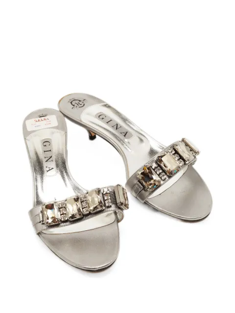 Gina crystal-embellished slide sandals