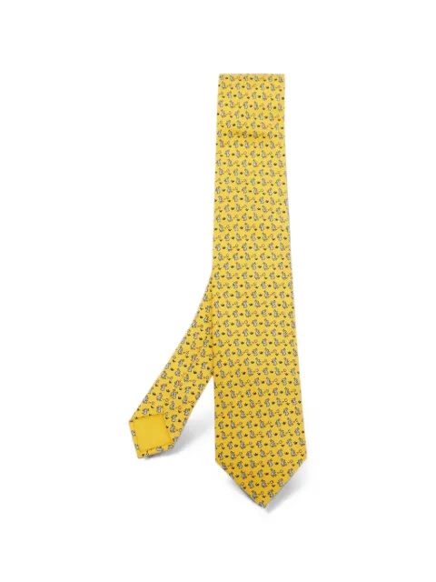 Hermès Pre-Owned Rabbit Soccer print tie
