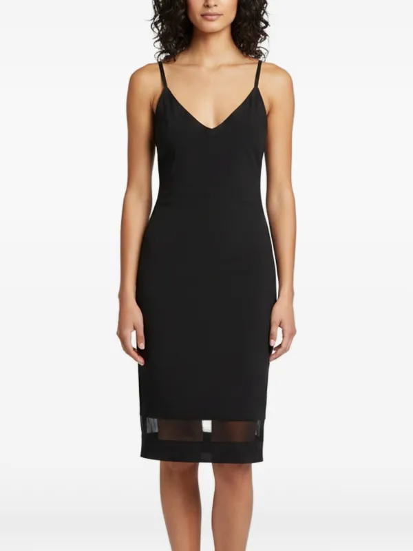 Alice + Olivia illusion-panel Midi Dress | Black