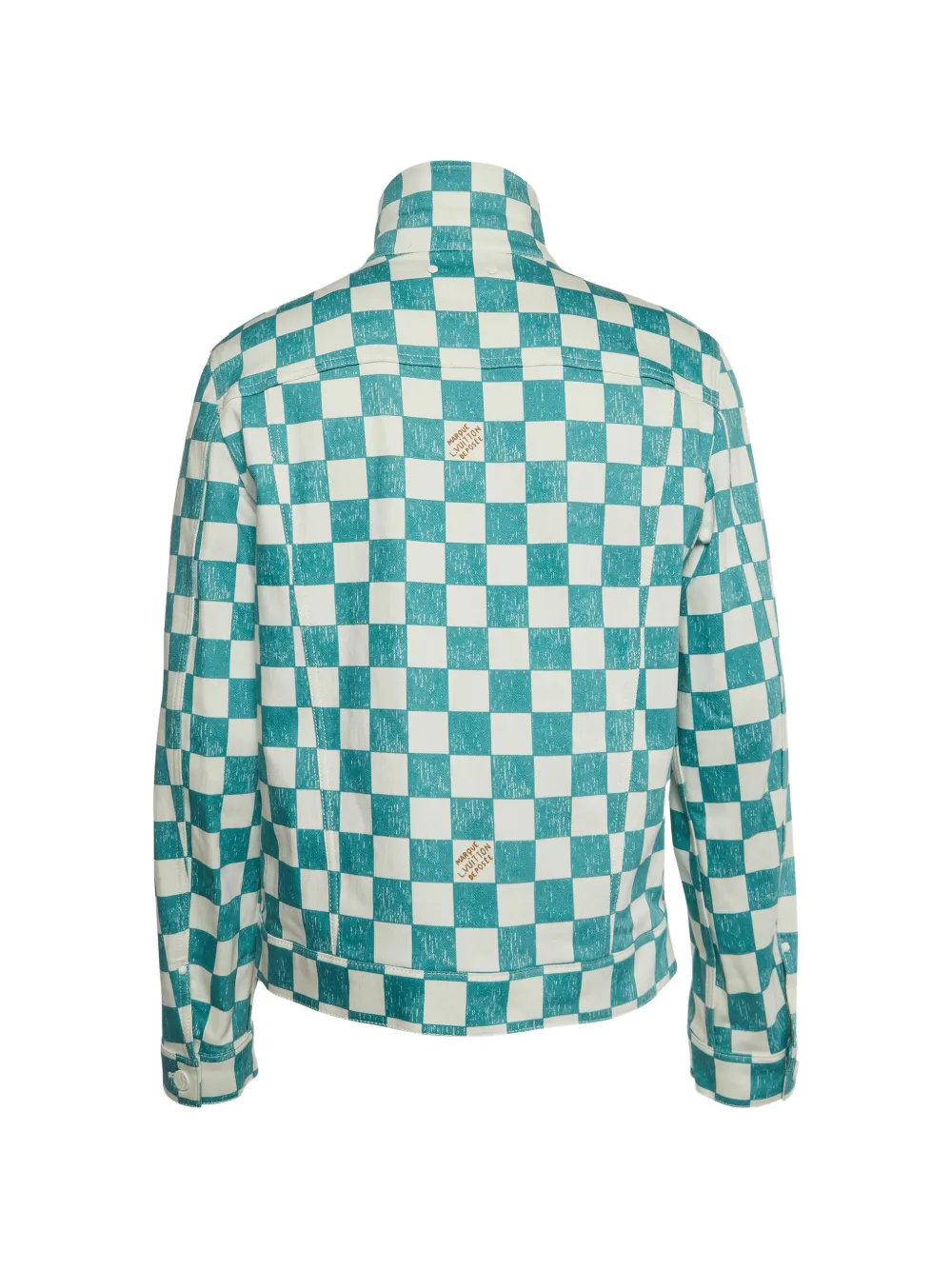 Louis Vuitton Pre-Owned Damier denim trucker jacket - Blue