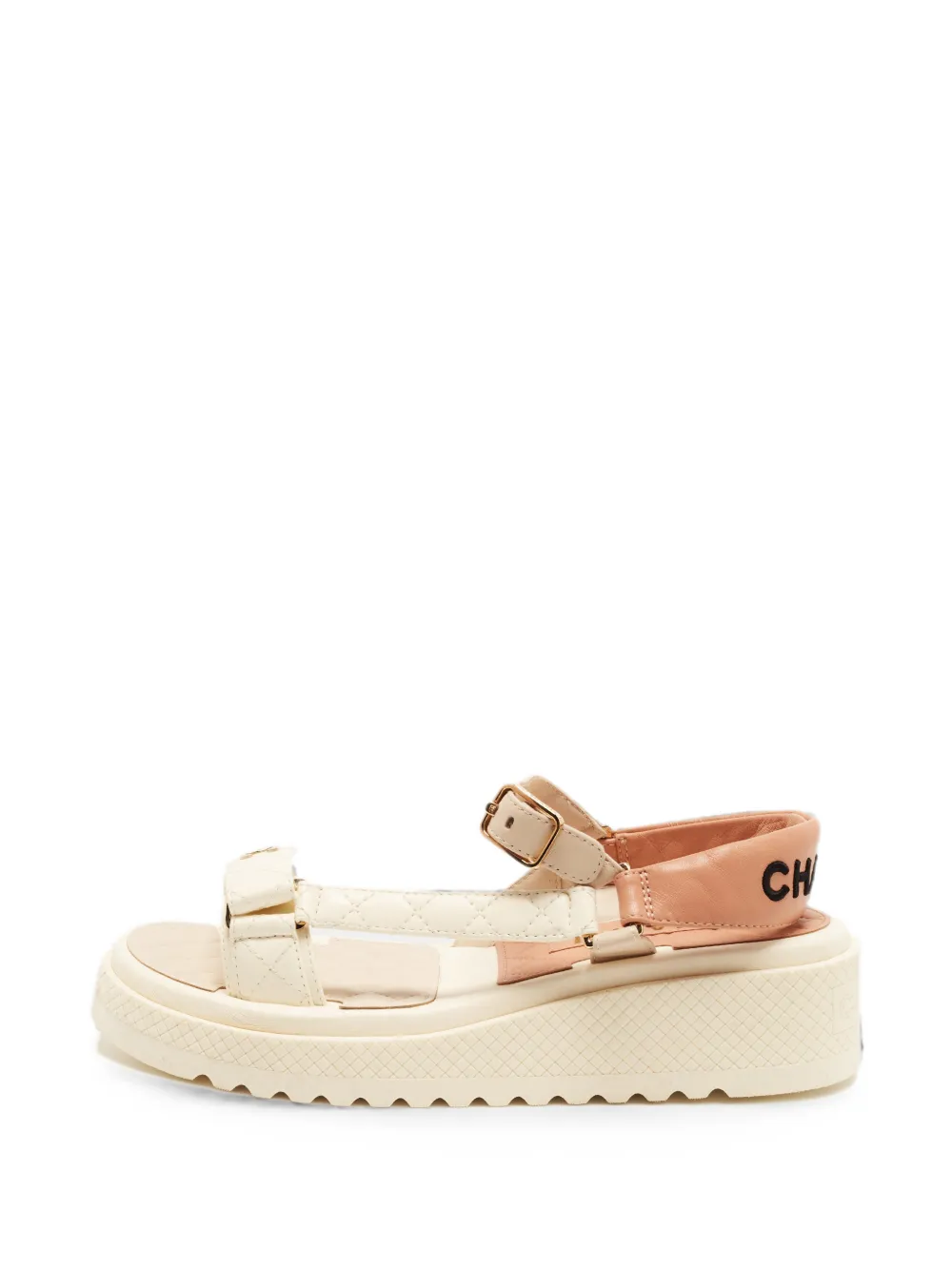 CHANEL Pre-Owned Dad quilted sandals - Toni neutri