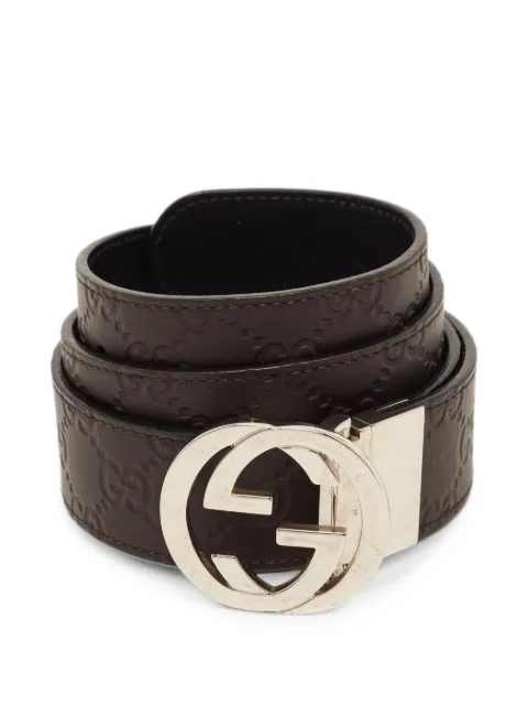 Gucci Pre-Owned Interlocking G Guccissima reversible belt