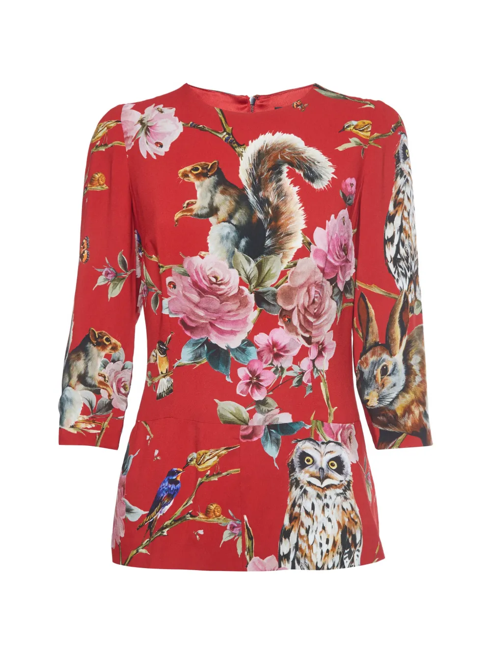 Dolce & Gabbana Pre-Owned Enchanted Forest printed top - Rosso