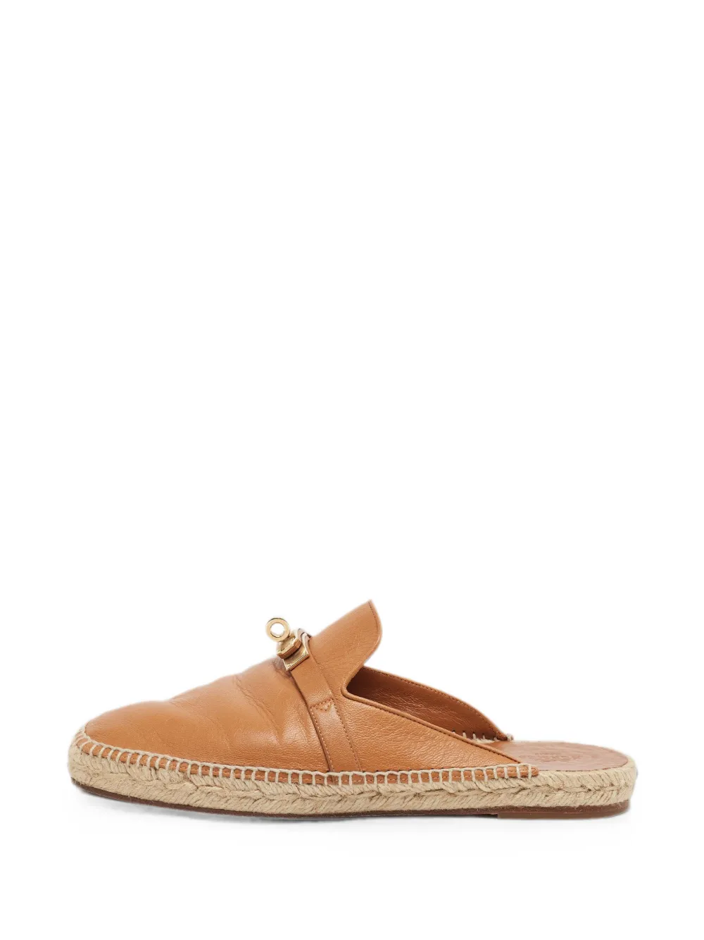 Hermès Pre-Owned Feria lock flat mules - Braun