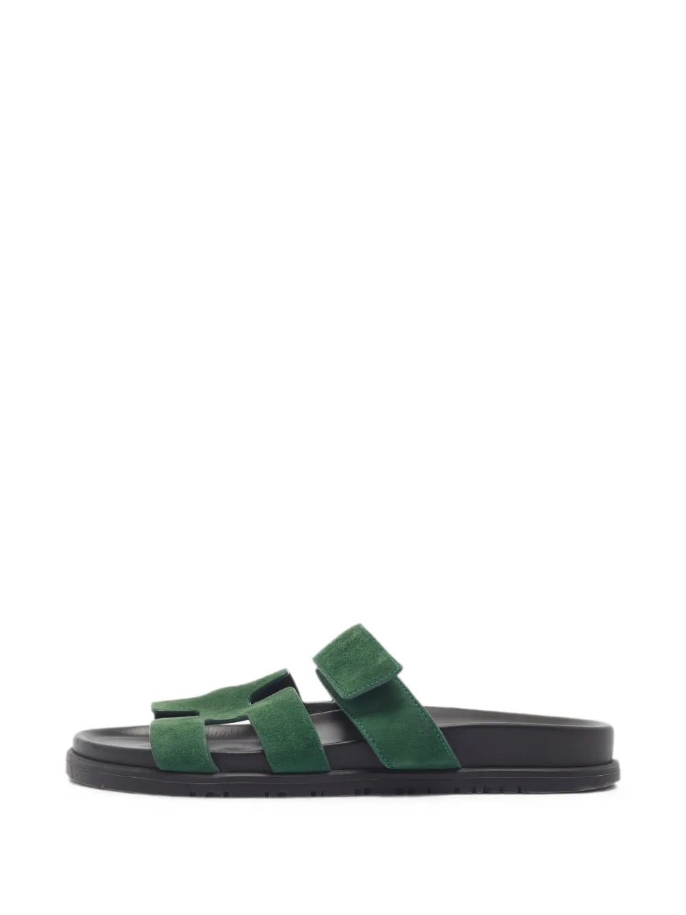 Hermès Pre-Owned Chypre suede flat sandals - Grün