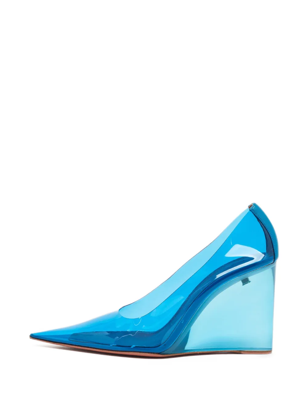 Amina Muaddi Ane wedge pumps - Blau