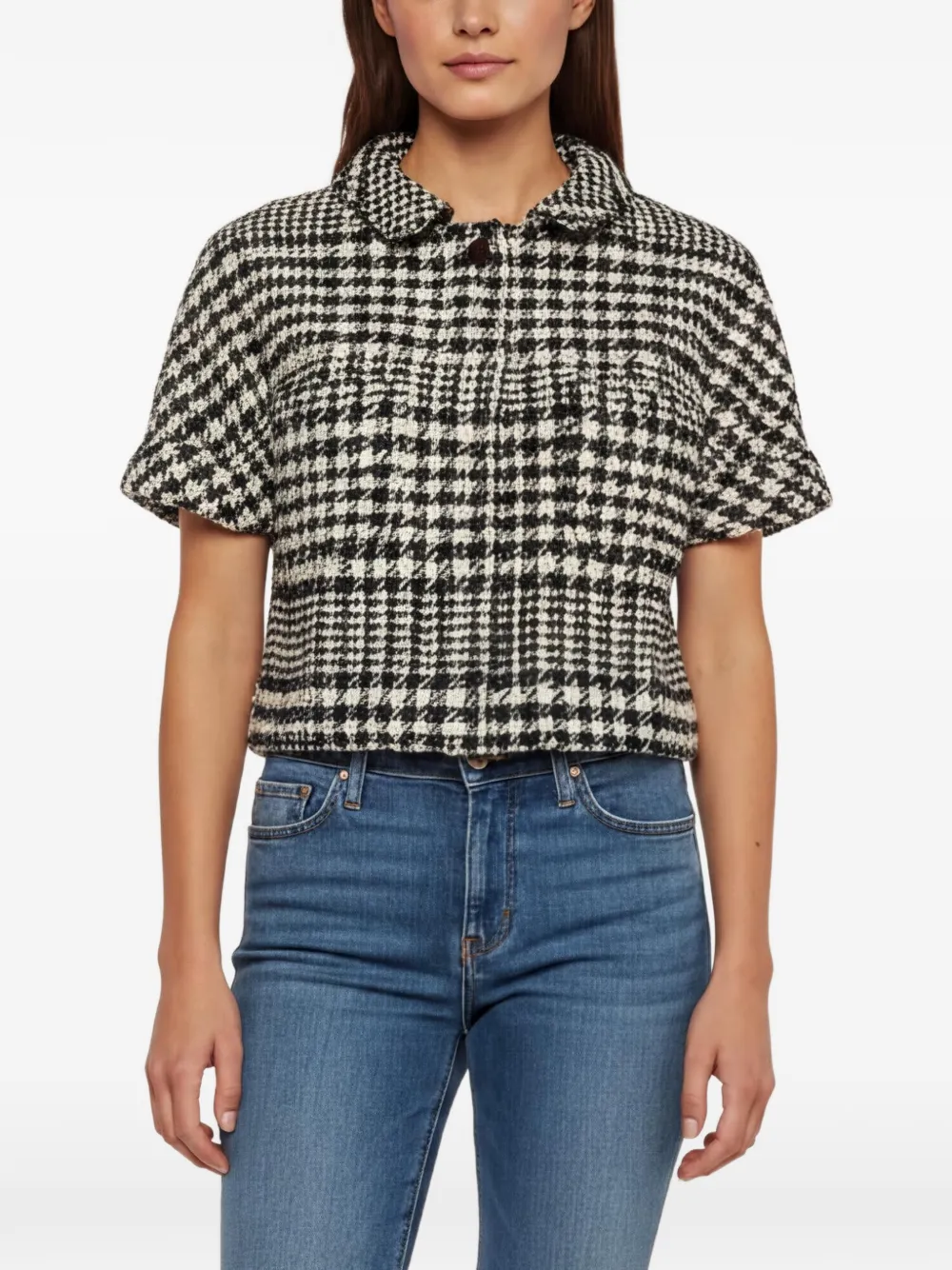 Red Valentino Vintage houndstooth-patterned jacket - Nero