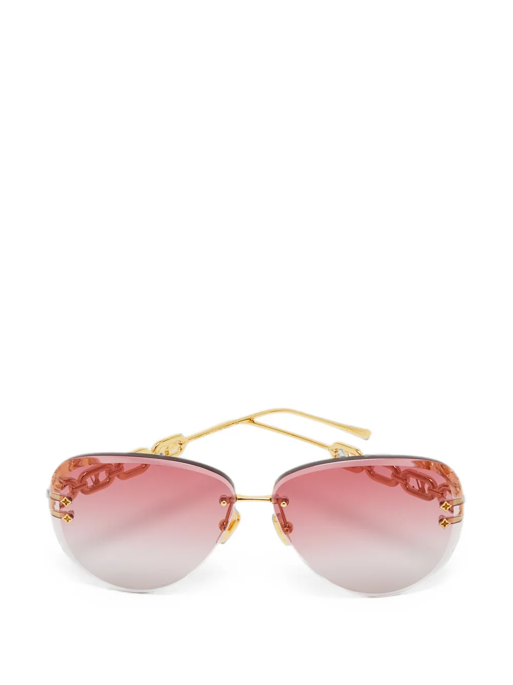 Pre-owned Louis Vuitton Jewel Pilot Sunglasses In Pink