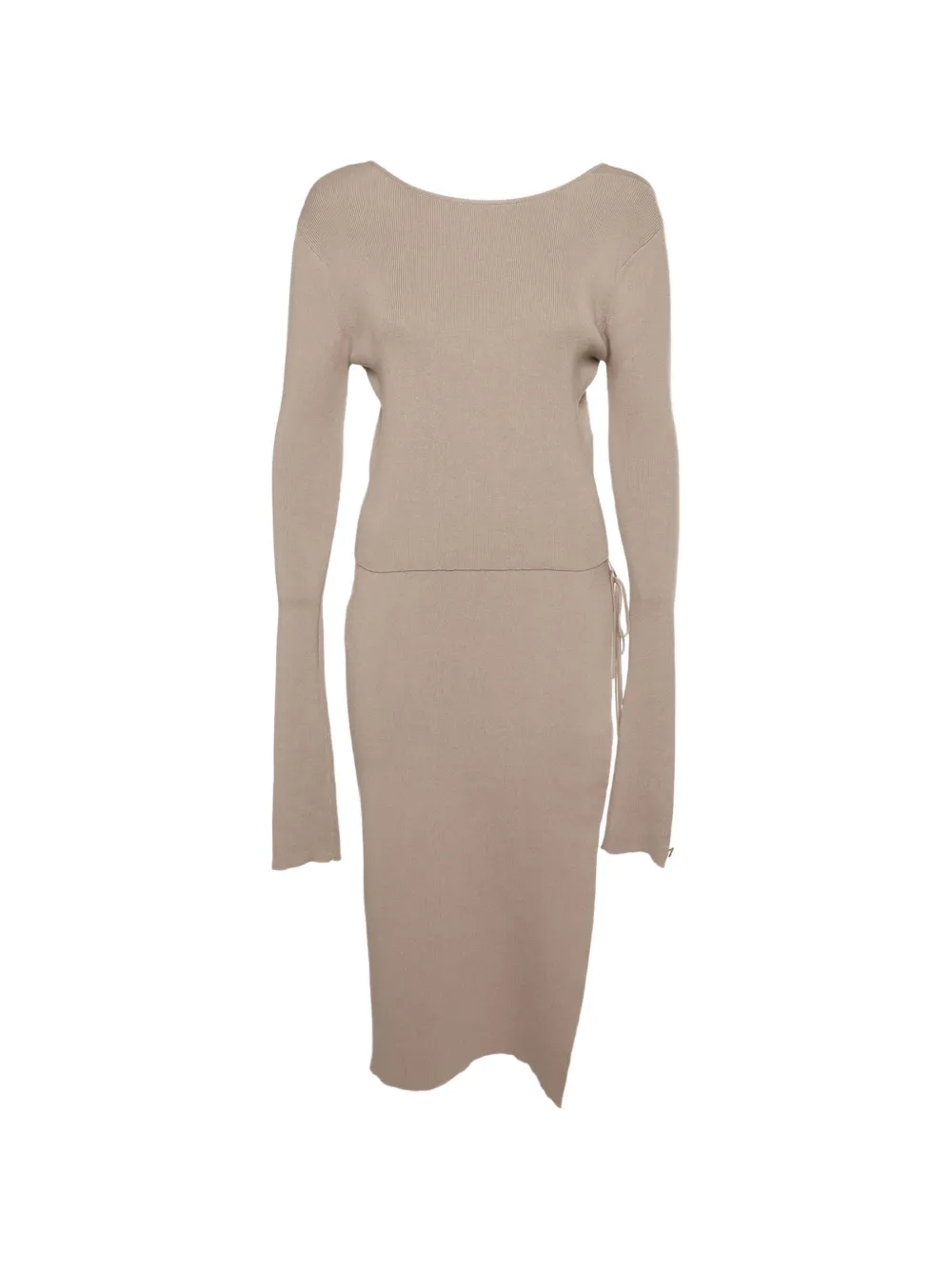 Magda Butrym knitted tie-up top and midi skirt set - Toni neutri
