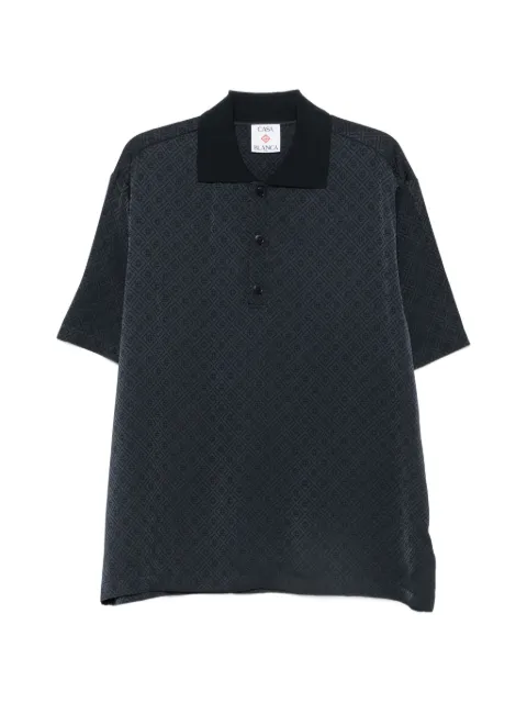 Casablanca monogram-pattern polo shirt