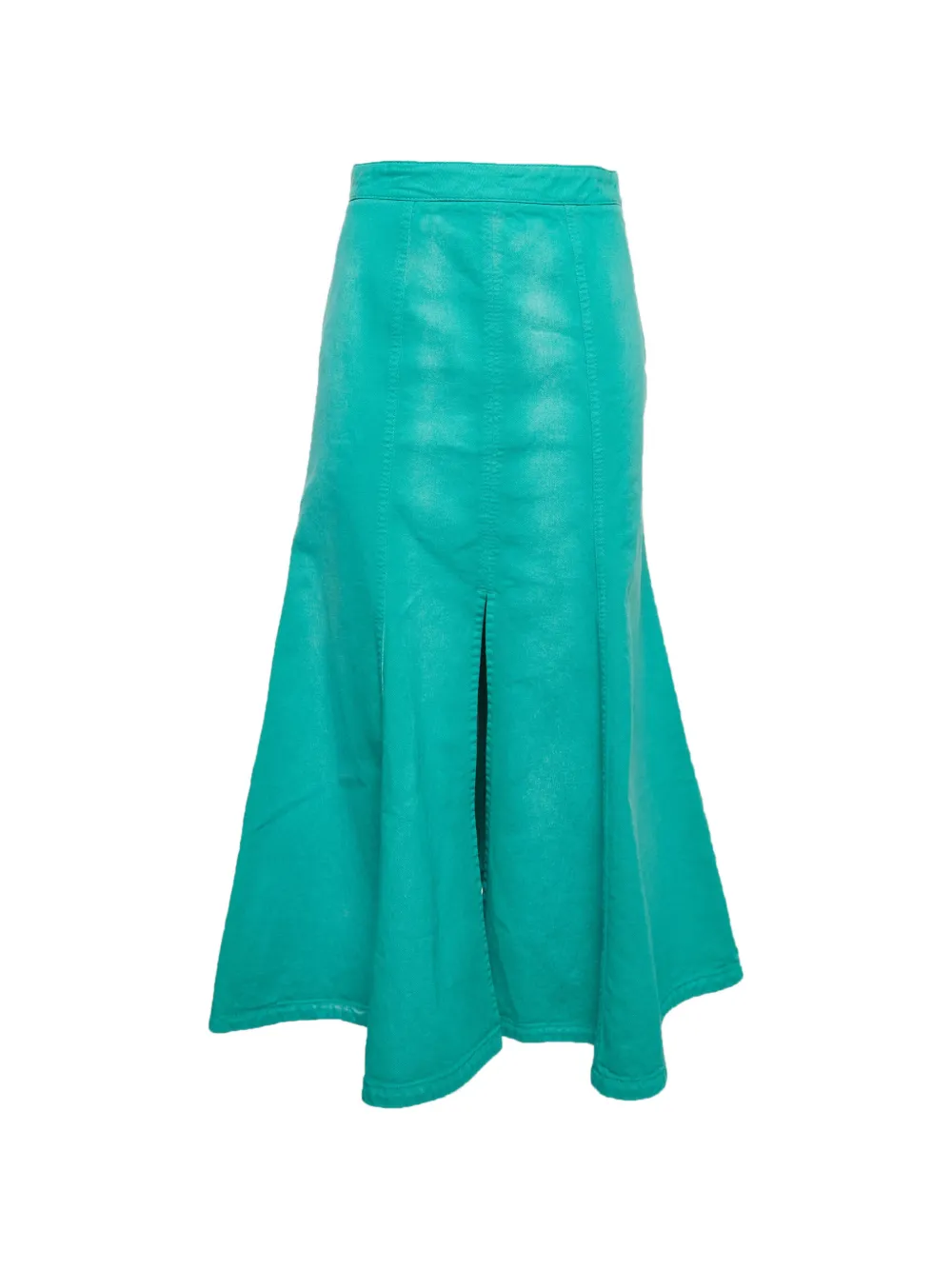 Kenzo Pre-Owned flared denim midi skirt - Grün
