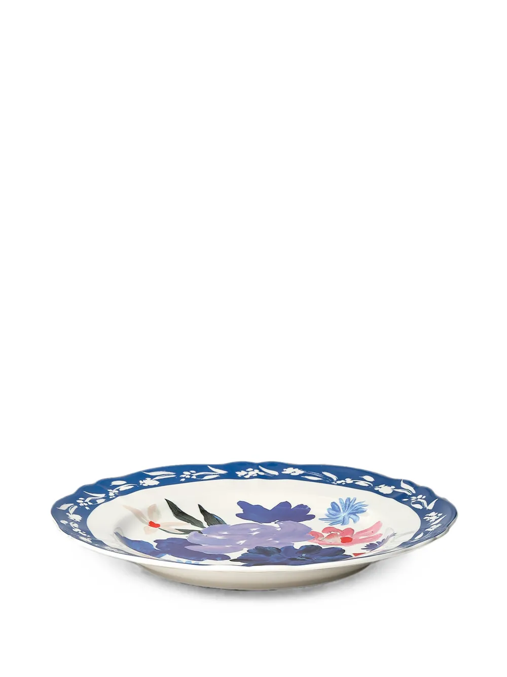 Bitossi Home floral-print scalloped-edge plates - Bianco