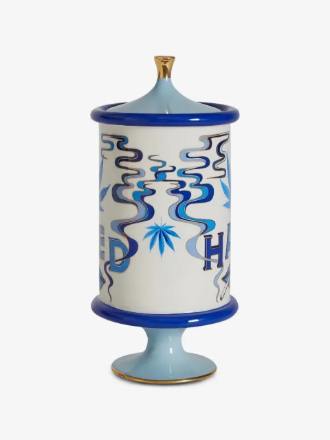 Jonathan Adler graphic-print pedestal canister