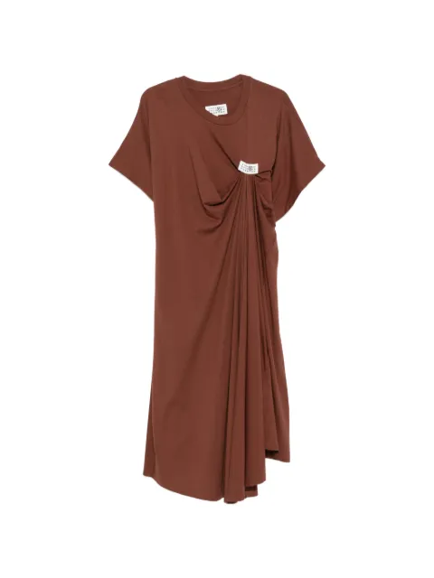 MM6 Maison Margiela logo-patch midi dress