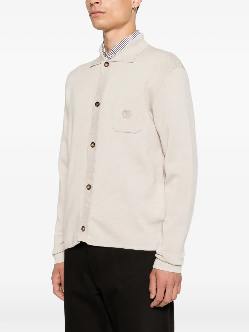 ETRO Vest met geborduurd logo Beige