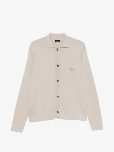 ETRO cárdigan con logo bordado y botones