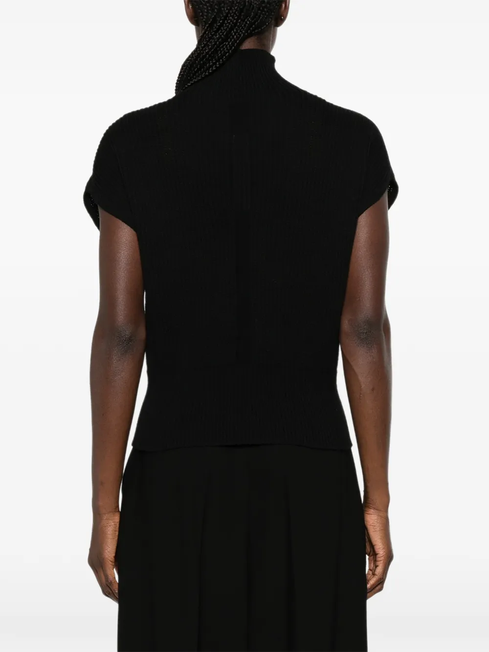 Rick Owens Mouwloze coltrui Zwart