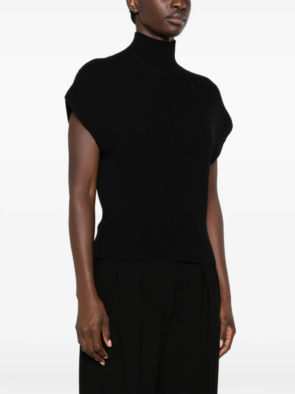 Rick Owens Mouwloze coltrui Zwart