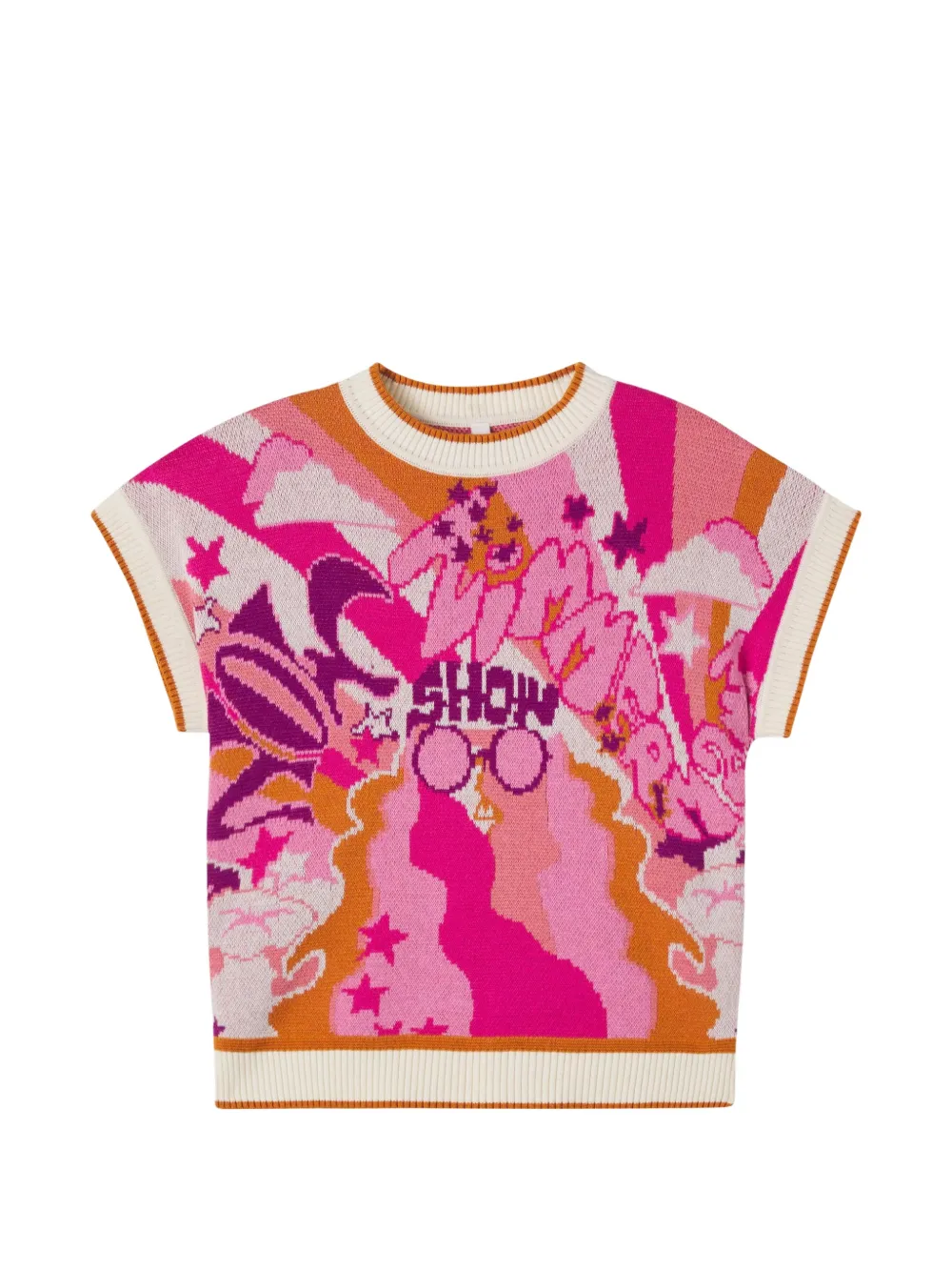 ZIMMERMANN Kids Top con intarsio - Rosa