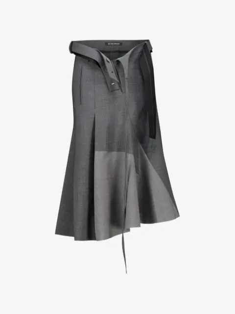 Ottolinger strapped asymmetric-hem skirt