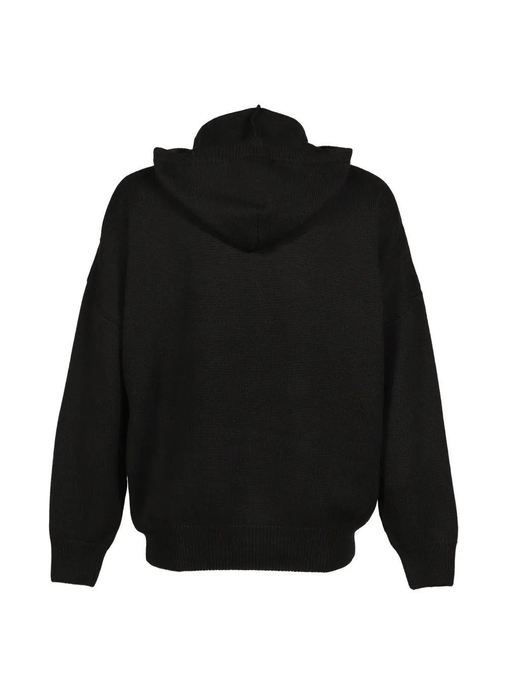 032c Selfie intarsia hoodie met camouflageprint Zwart