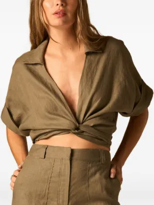 Brunello Cucinelli スパンコール オープンニット トップ