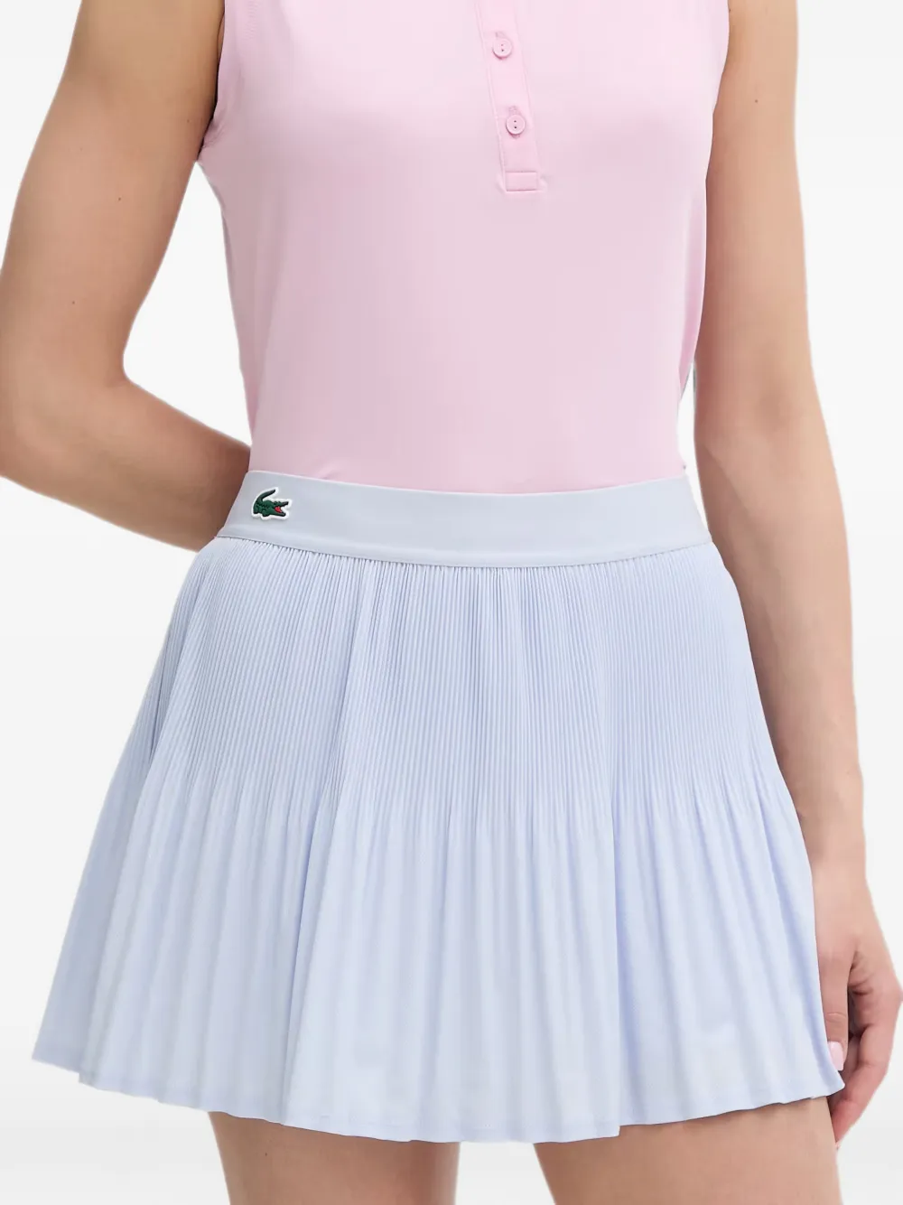 Lacoste Mini-plooirok met logopatch Blauw