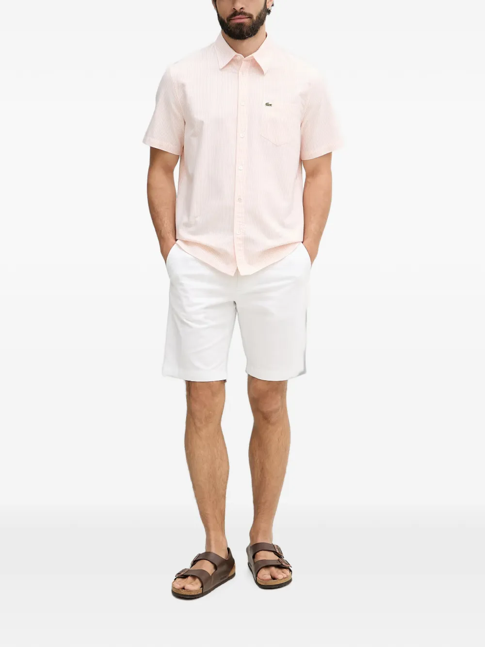 Lacoste Gestreepte overhemd Roze