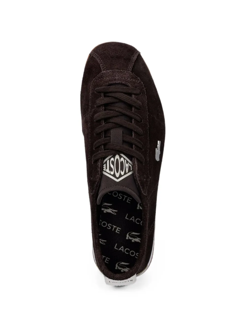 Lacoste suede logo-patch sneakers Bruin