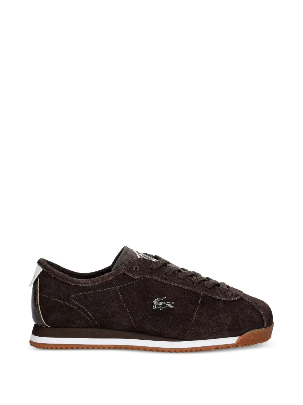 Lacoste suede logo-patch sneakers Bruin