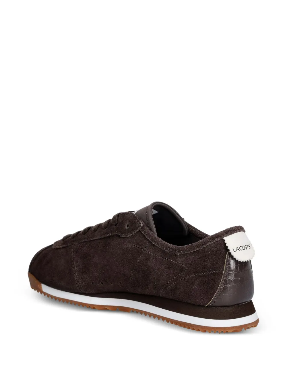 Lacoste suede logo-patch sneakers Bruin