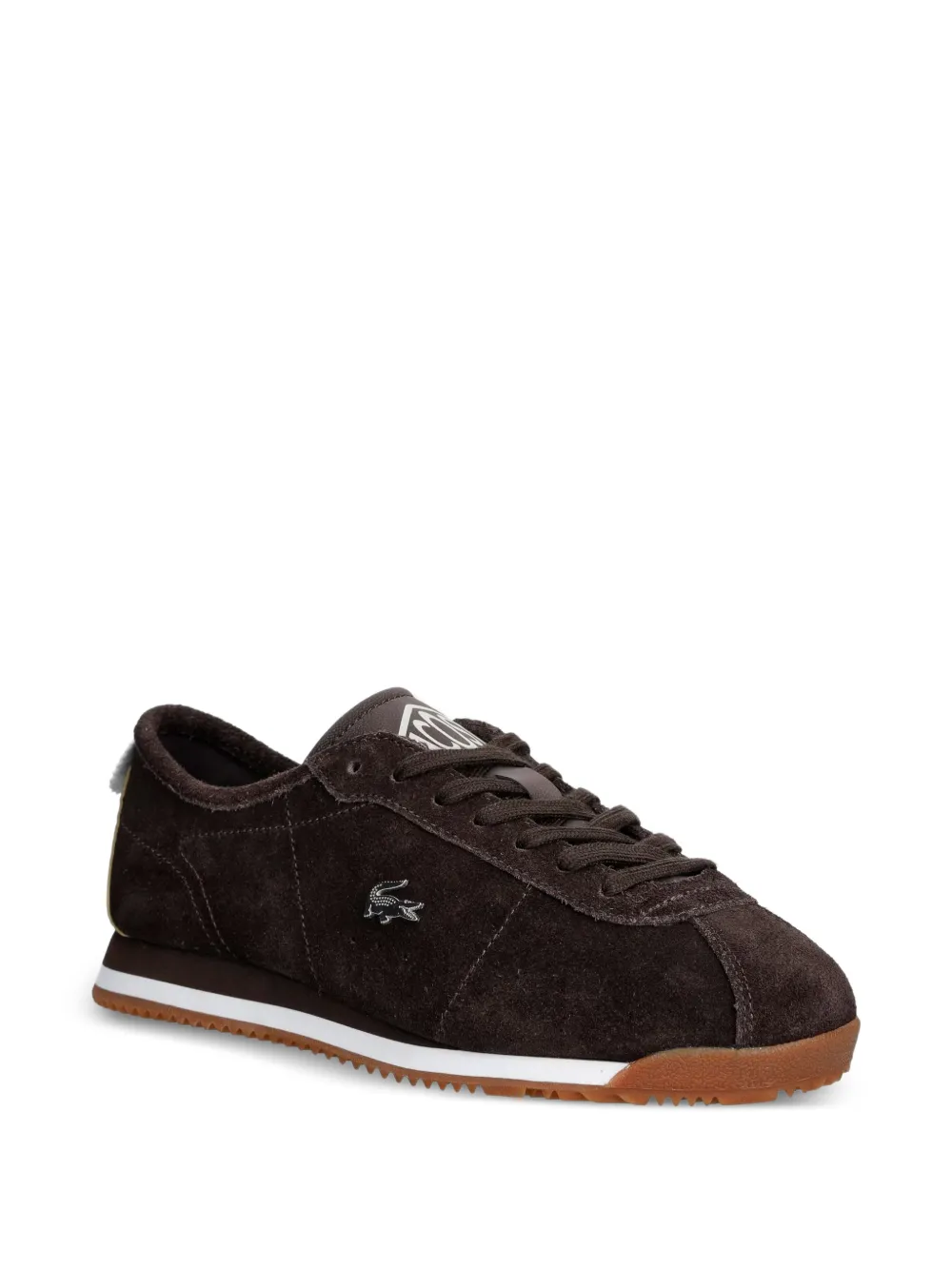 Lacoste suede logo-patch sneakers Bruin