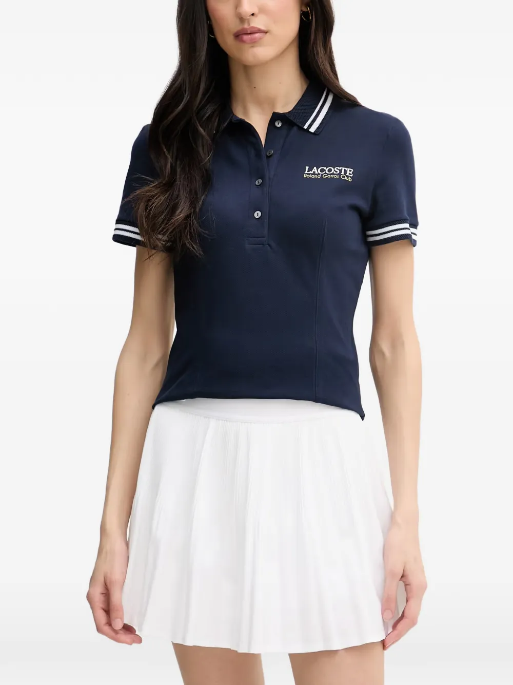 Lacoste Roland-Garros striped polo shirt - Blau