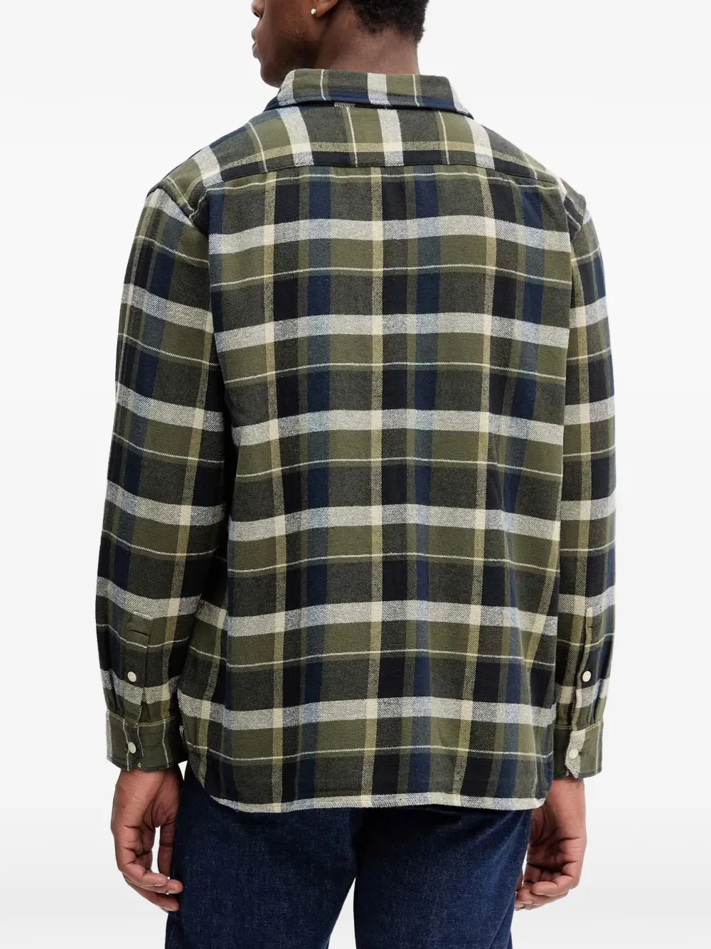 Levi's Geruit overhemd met zak-detail Groen