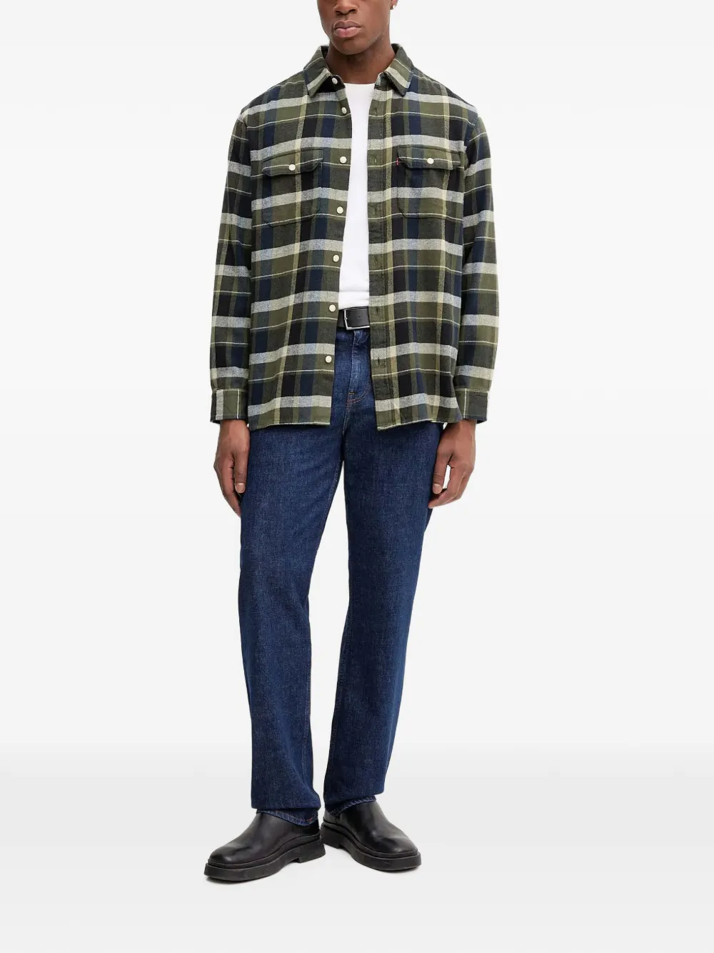 Levi's Geruit overhemd met zak-detail Groen