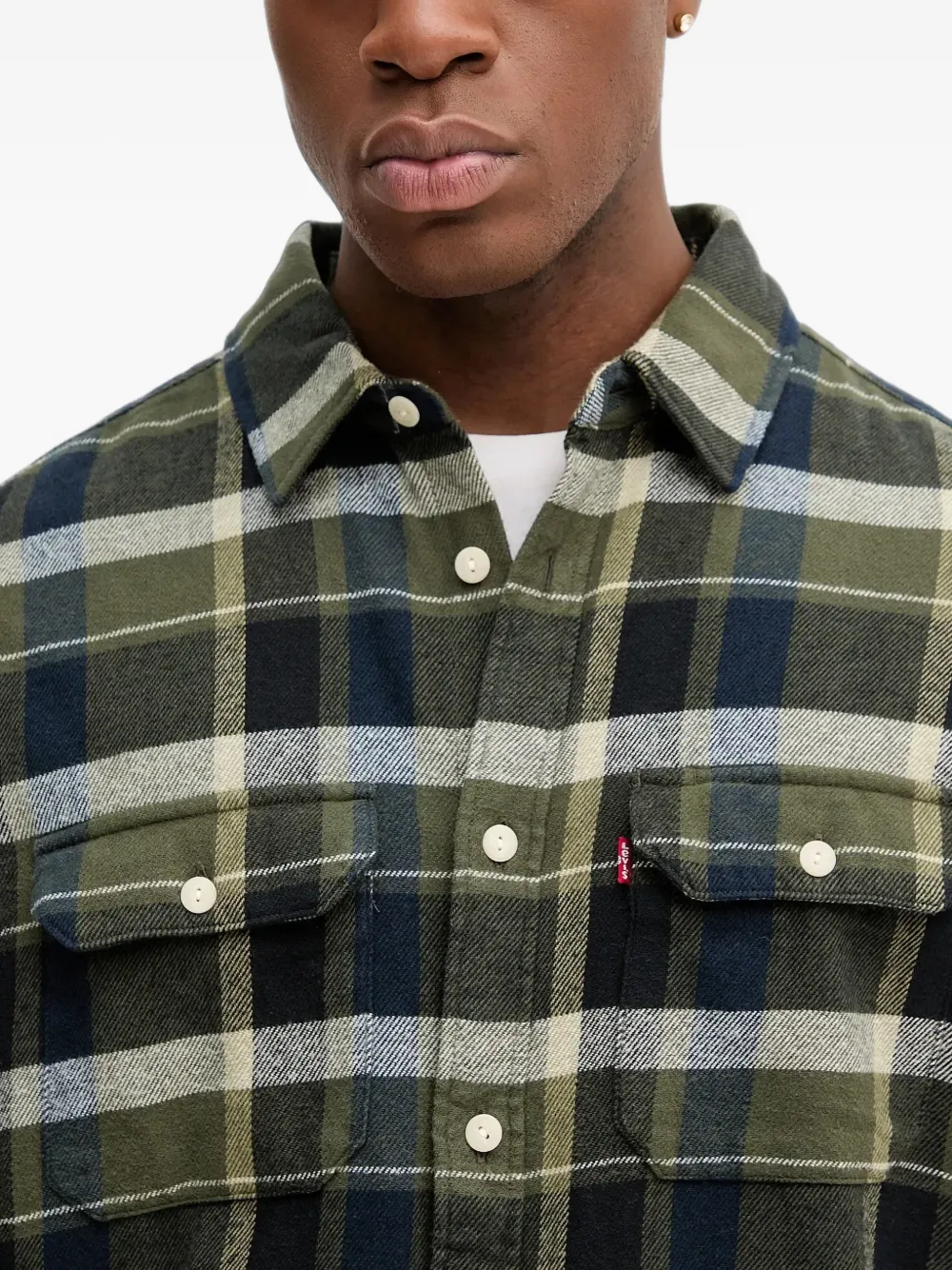 Levi's Geruit overhemd met zak-detail Groen