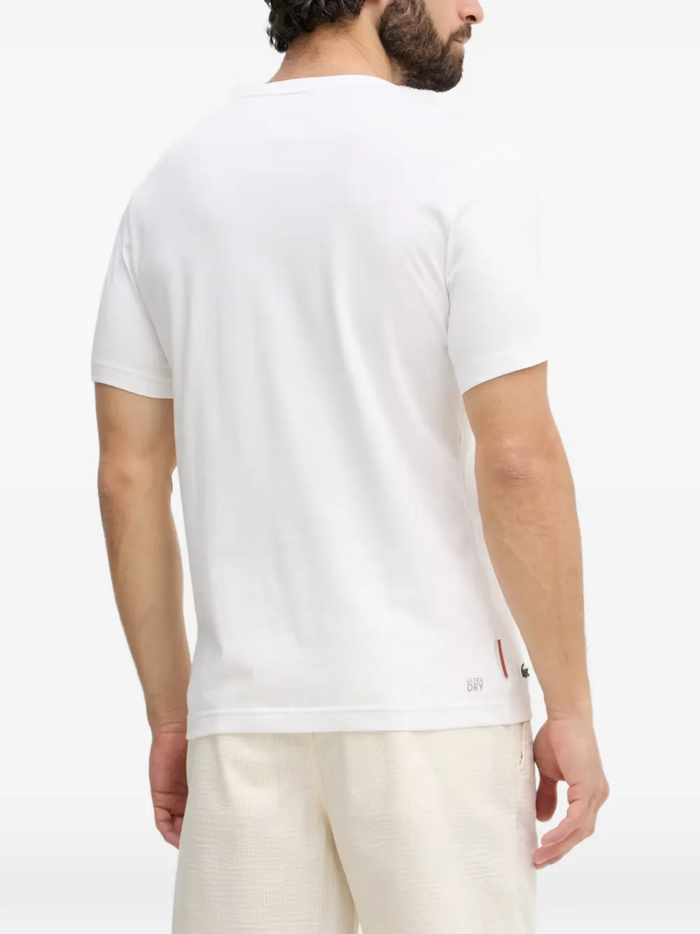 Lacoste Roland-Garros T-shirt met logoprint Wit