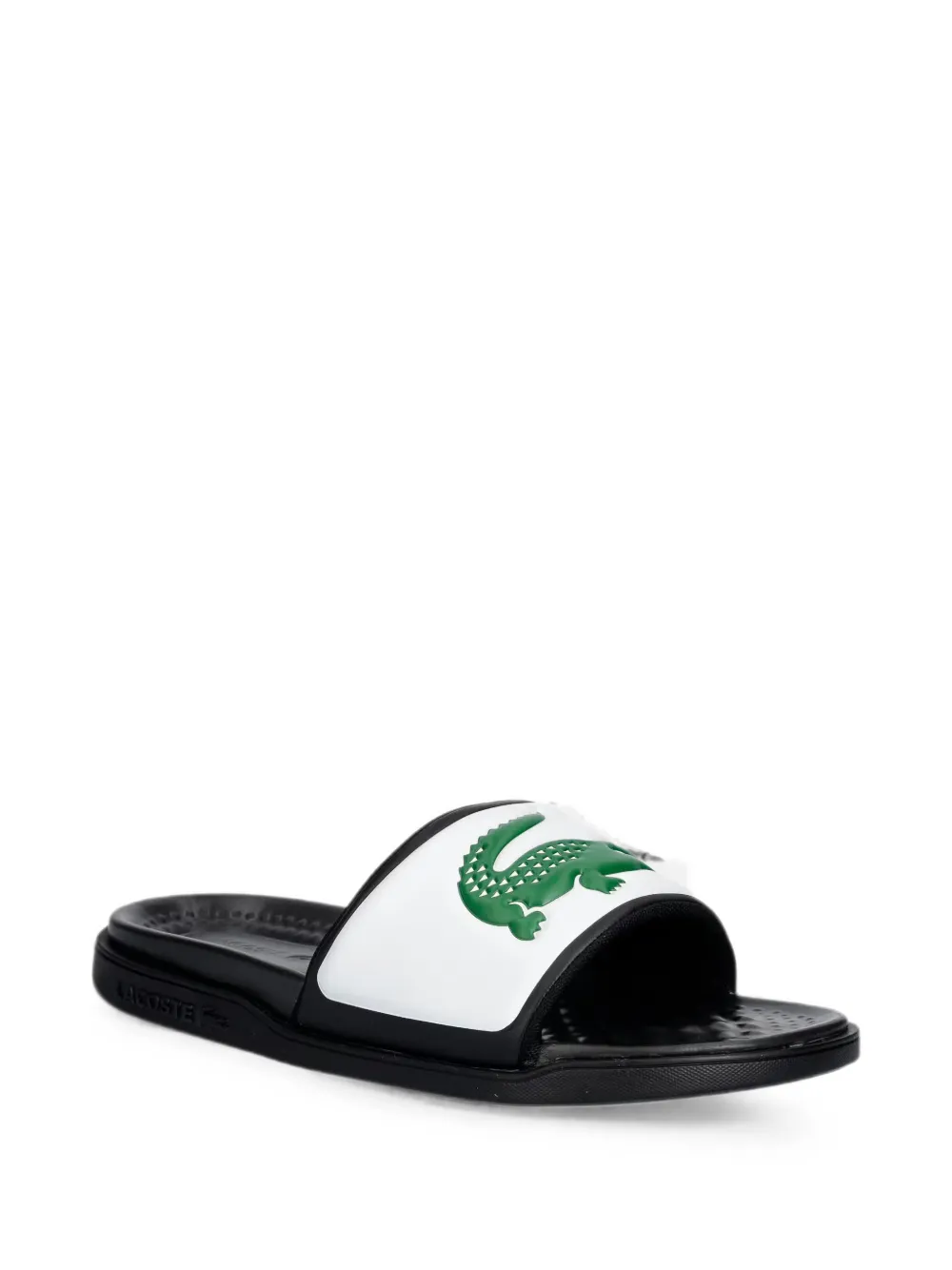 Lacoste Serve Dual logo-appliqué slides Wit
