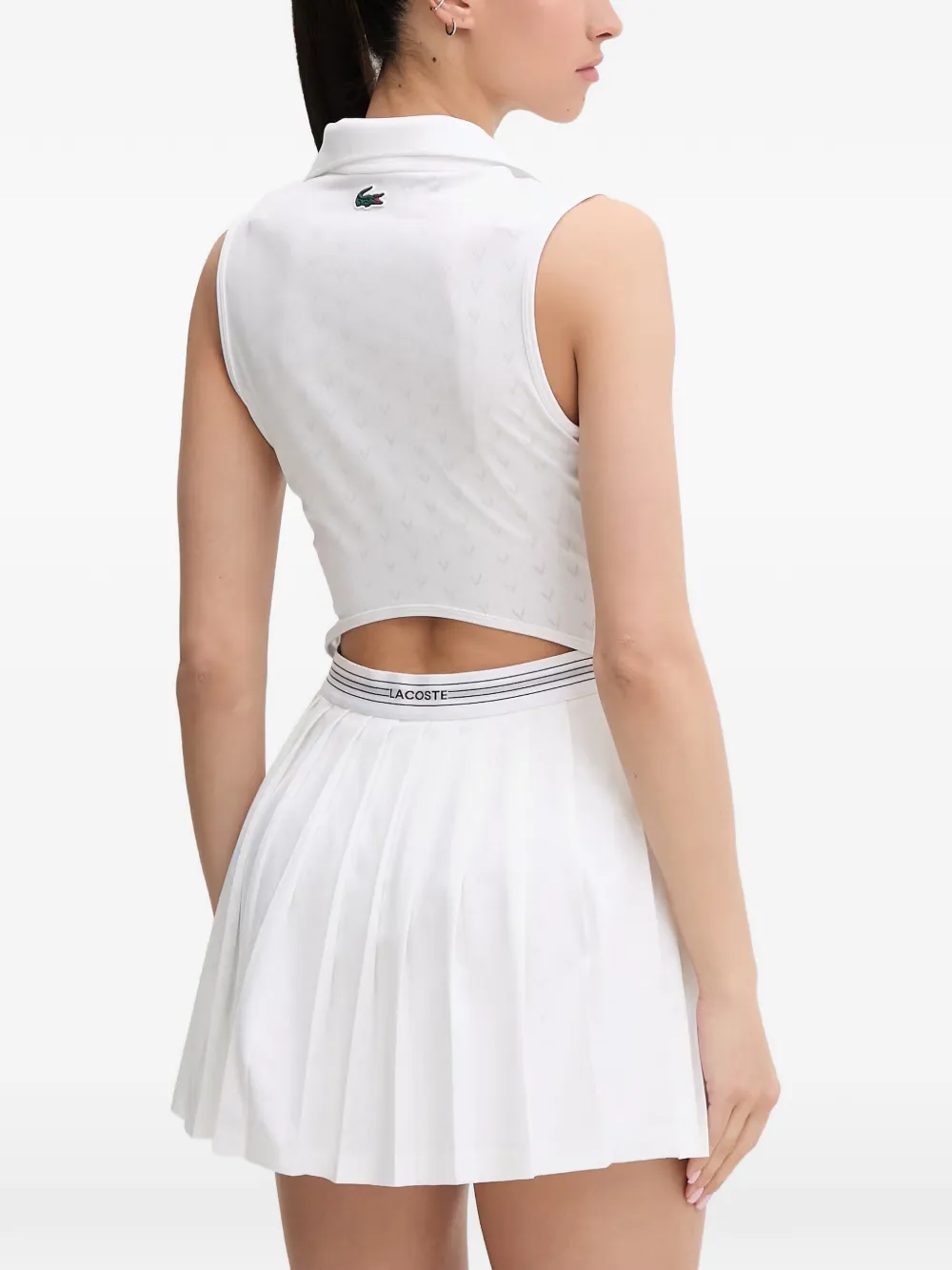 Lacoste Geplooide mini-jurk Wit
