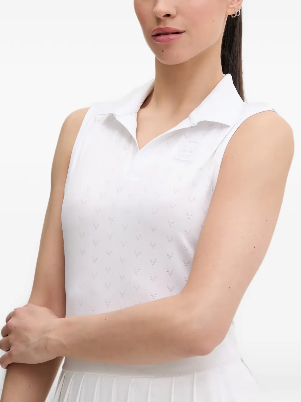 Lacoste Geplooide mini-jurk Wit