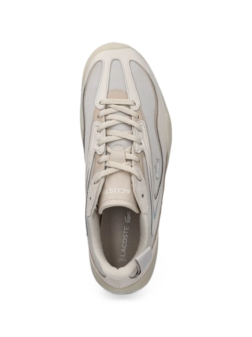 Lacoste Side Low panelled mesh sneakers Beige