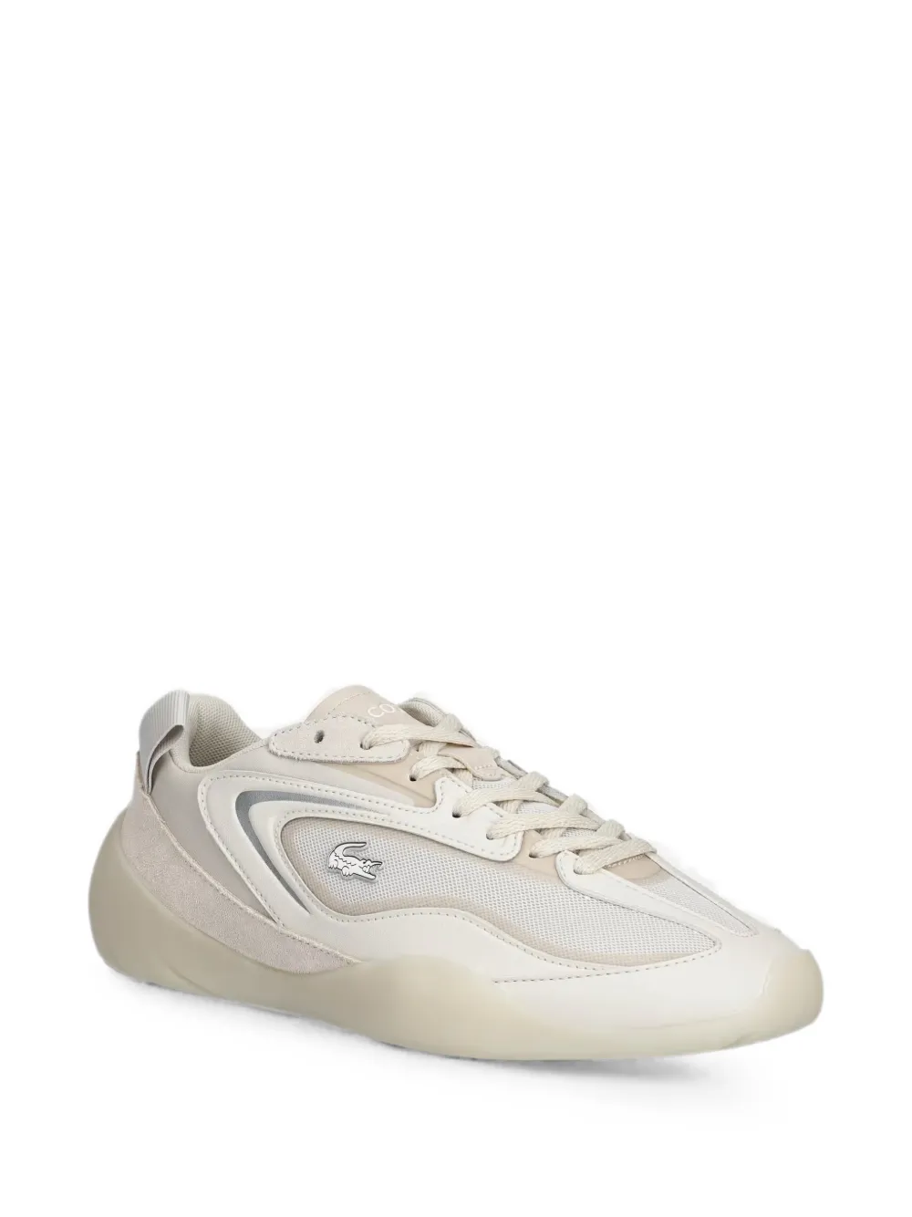 Lacoste Side Low panelled mesh sneakers Beige