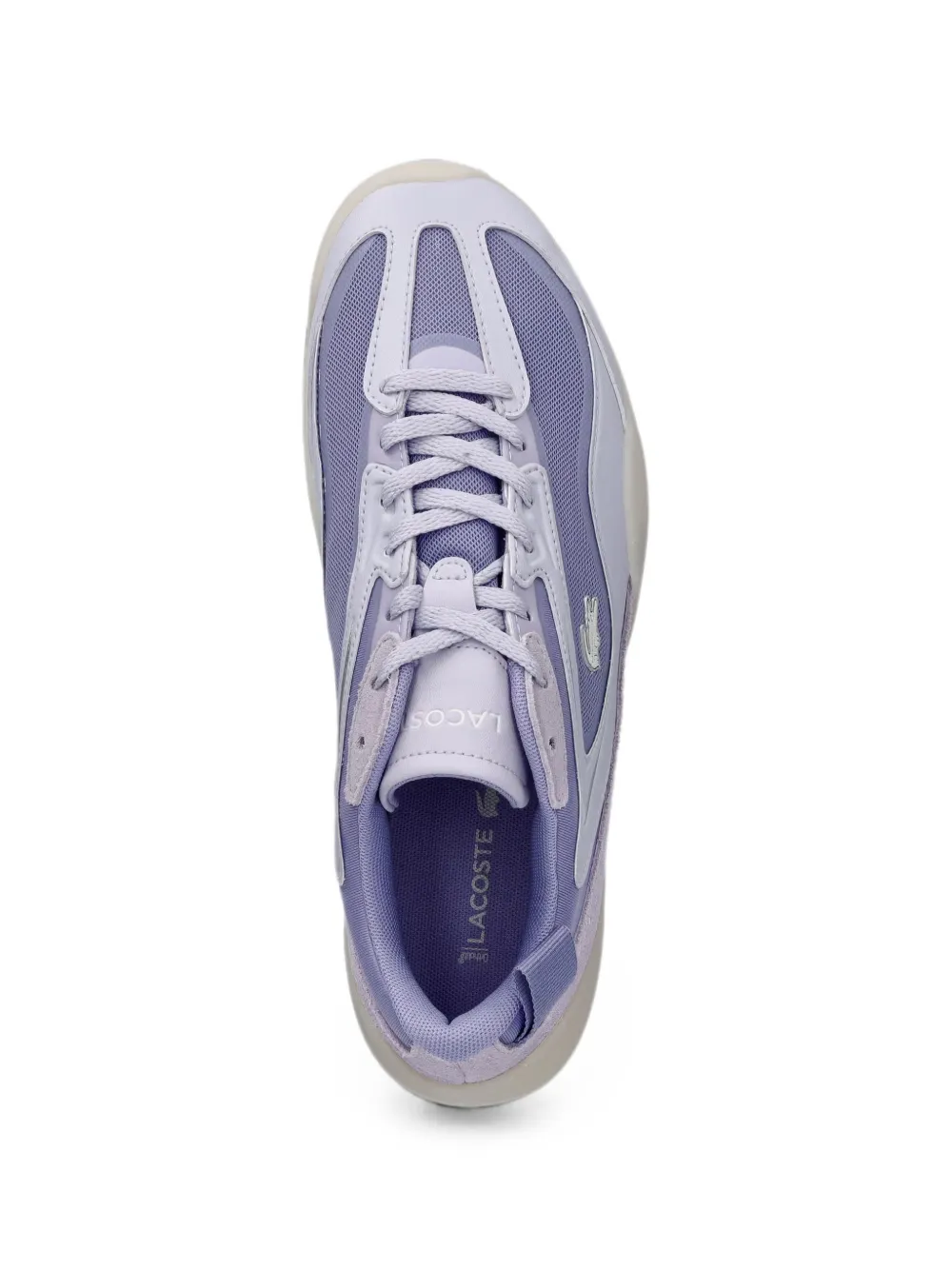 Lacoste logo-plaque panelled sneakers Paars