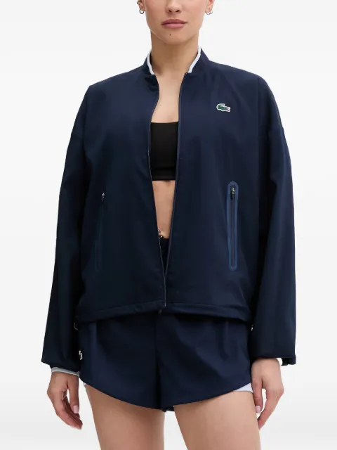 Lacoste logo-patch zip-up jacket