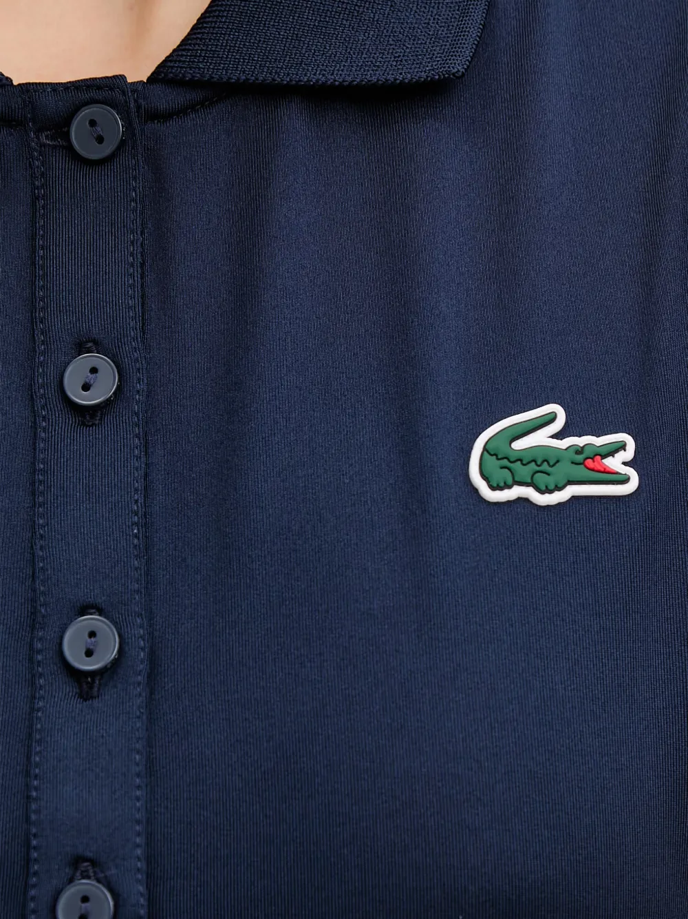 Lacoste Mouwloos poloshirt met logopatch Blauw