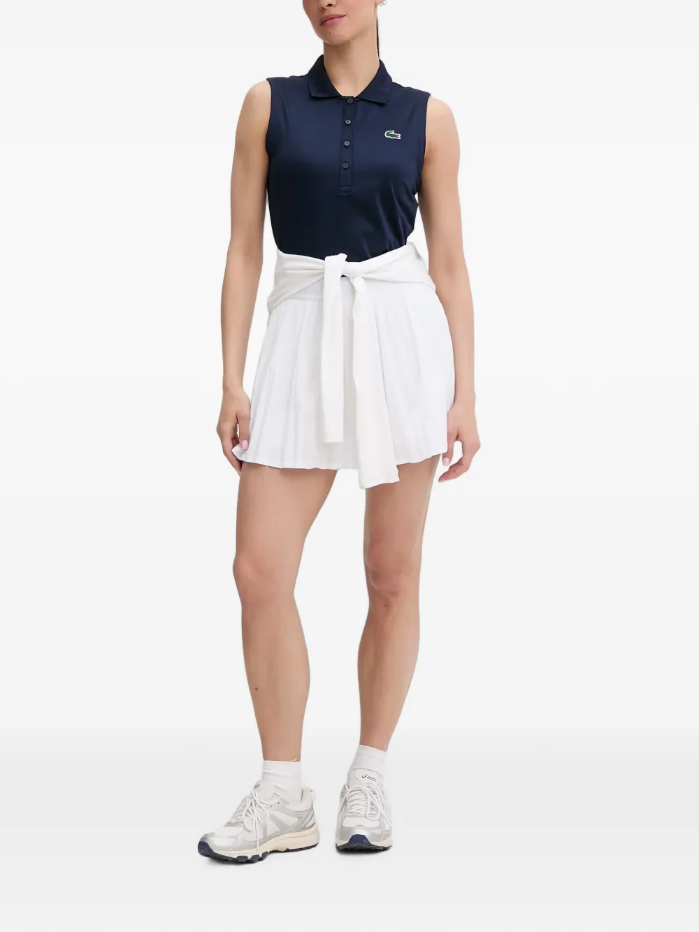Lacoste Mouwloos poloshirt met logopatch Blauw