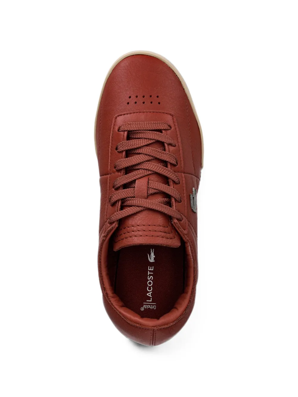 Lacoste Aura leren sneakers Oranje
